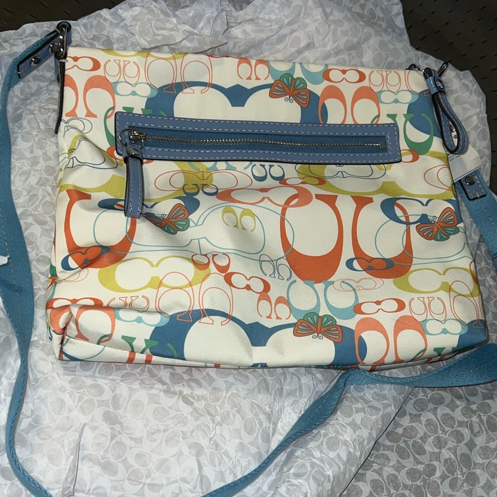 Beautiful spring colorful Coach bag